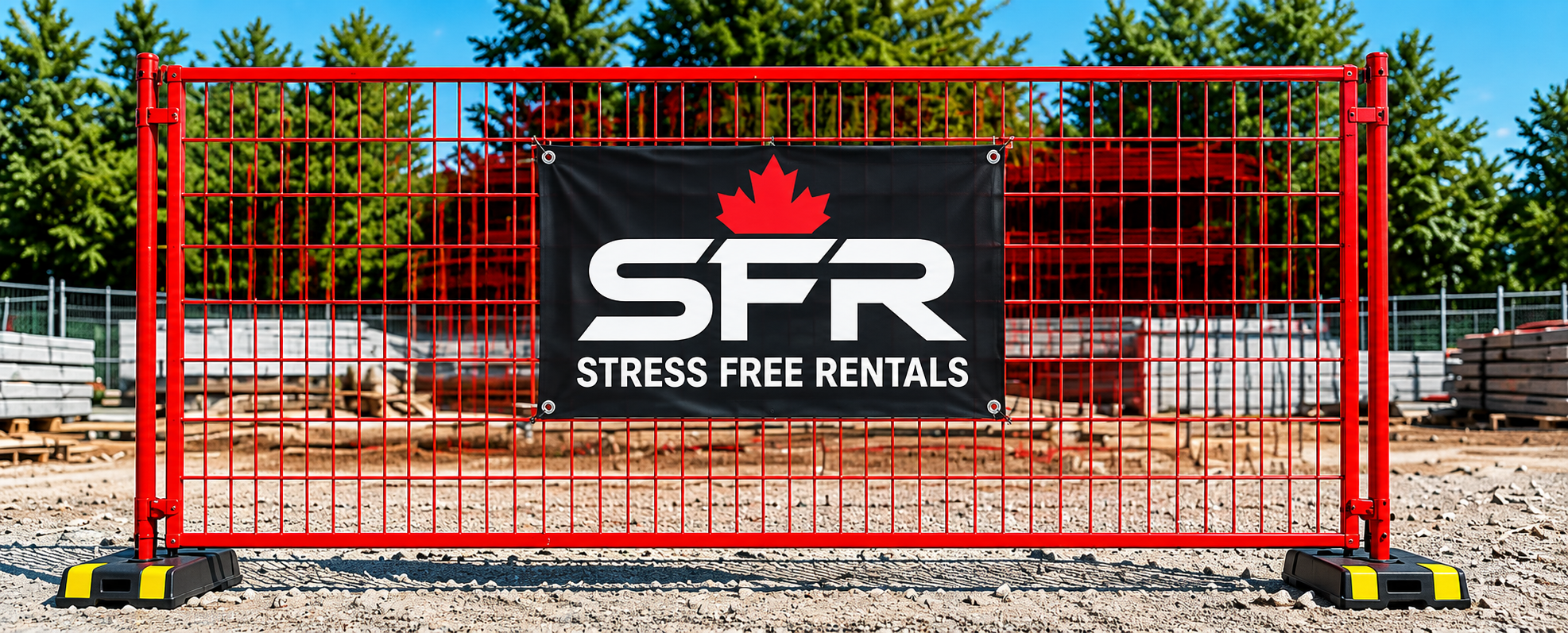 Temporary Temporary fencing installed around a construction and event site (2)