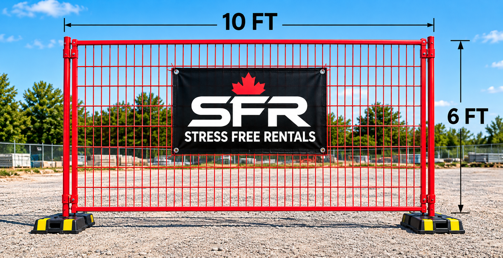 Temporary Temporary fencing installed around a construction and event site (4)
